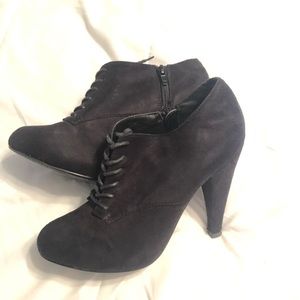 Charlotte Rousse black ankle booties heels